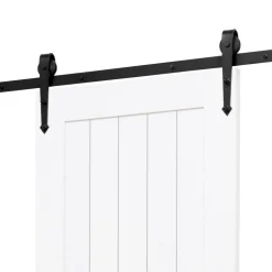 VEVOR Sliding Barn Door, 30 x 84 inch, High-Strength MDF Panel, Barn Door with Hardware Kit, Water-Proof PVC Surface, Easy to Install, H-Frame, Smoothly and Quietly Sliding for Living Room, Bathroom