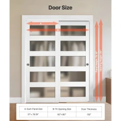 VEVOR Sliding Closet Door, 60