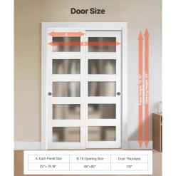 VEVOR Sliding Closet Door, 48