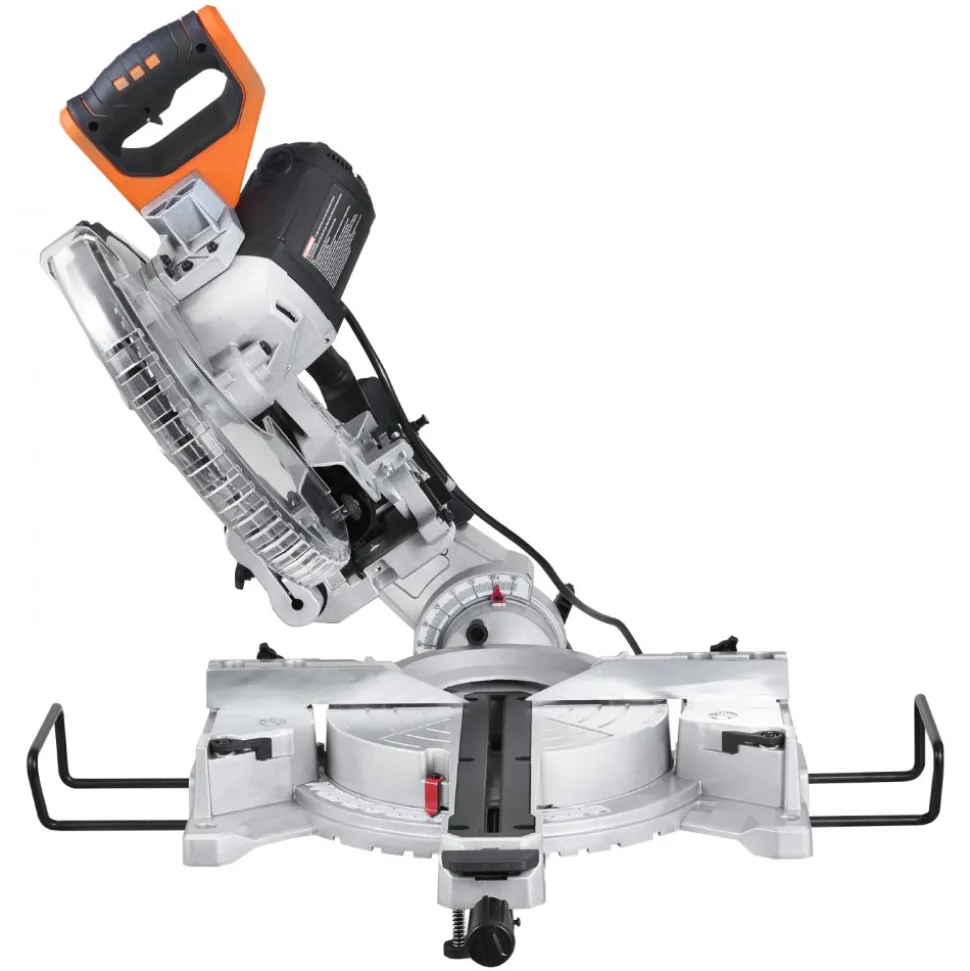 VEVOR Sliding Compound Miter Saw, 10-Inch Blade, 15 Amp Motor, 60-Tooth, Corded Double Bevel Sliding Miter Saw, LED Precision Alignment, Angle Adjustable, for Wood, Composite Decking, Laminates