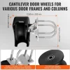VEVOR Sliding Gate Kit, Rolling Gate Hardware Kit w/ U-Shaped Wheel Groove for Cantilever Sliding Gates and Rolling Door, Sliding Gate Rollers 4 Track Wheels w/ Cover, Heavy Duty Sliding Roller,Black