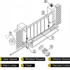 VEVOR Sliding Gate Opener 3300 LBS Automatic Sliding Gate, Gate Opener Motor with 2 Remote Controls, 230 ft Remote Distance Driveway Rolling Gate, Automatic Sliding Gate Opener for Sliding Gate
