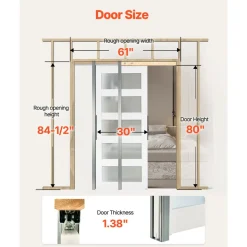 VEVOR Sliding Pocket Door, 30