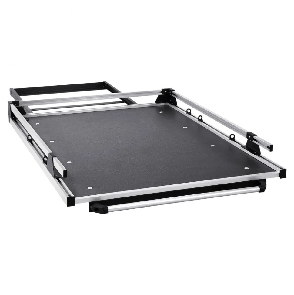 VEVOR Sliding Truck Bed Organizer, 78 x 48-Inch Heavy Duty Truck Bed Storage Drawer with 1000 lbs Capacity, Features 6 Movable Rings for Securing, 2-Postion Slide out Tray for Pickup Trucks, Black