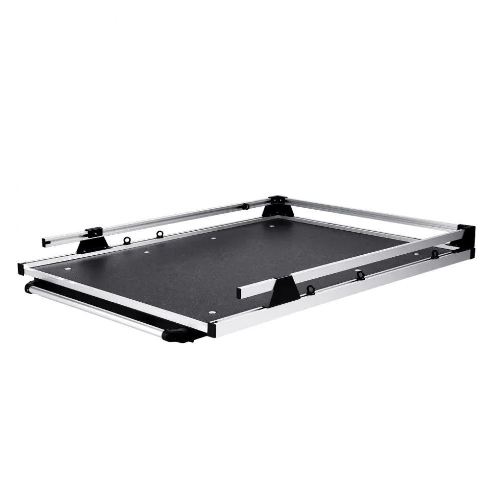 VEVOR Sliding Truck Bed Organizer, 58 x 41-Inch Heavy Duty Truck Bed Storage Drawer with 1000 lbs Capacity, Features 6 Movable Rings for Securing, 2-Postion Slide out Tray for Pickup Trucks, Black