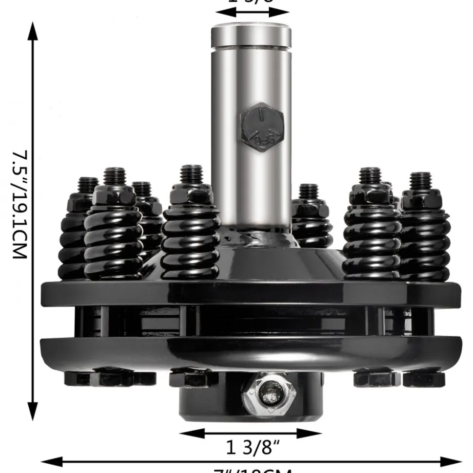 VEVOR Slip Clutch, 1 3/8" PTO Slip Clutch, Smooth Round Ends PTO Friction Clutch, Carburized Steel Tractor Slip Clutch, Adjustable Rotary Cutter Slip Clutch, Black Brush Hog Slip Clutch for PTO Shaft