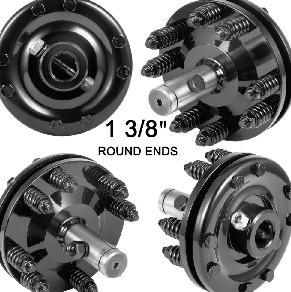 VEVOR Slip Clutch, 1 3/8" PTO Slip Clutch, Smooth Round Ends PTO Friction Clutch, Carburized Steel Tractor Slip Clutch, Adjustable Rotary Cutter Slip Clutch, Black Brush Hog Slip Clutch for PTO Shaft