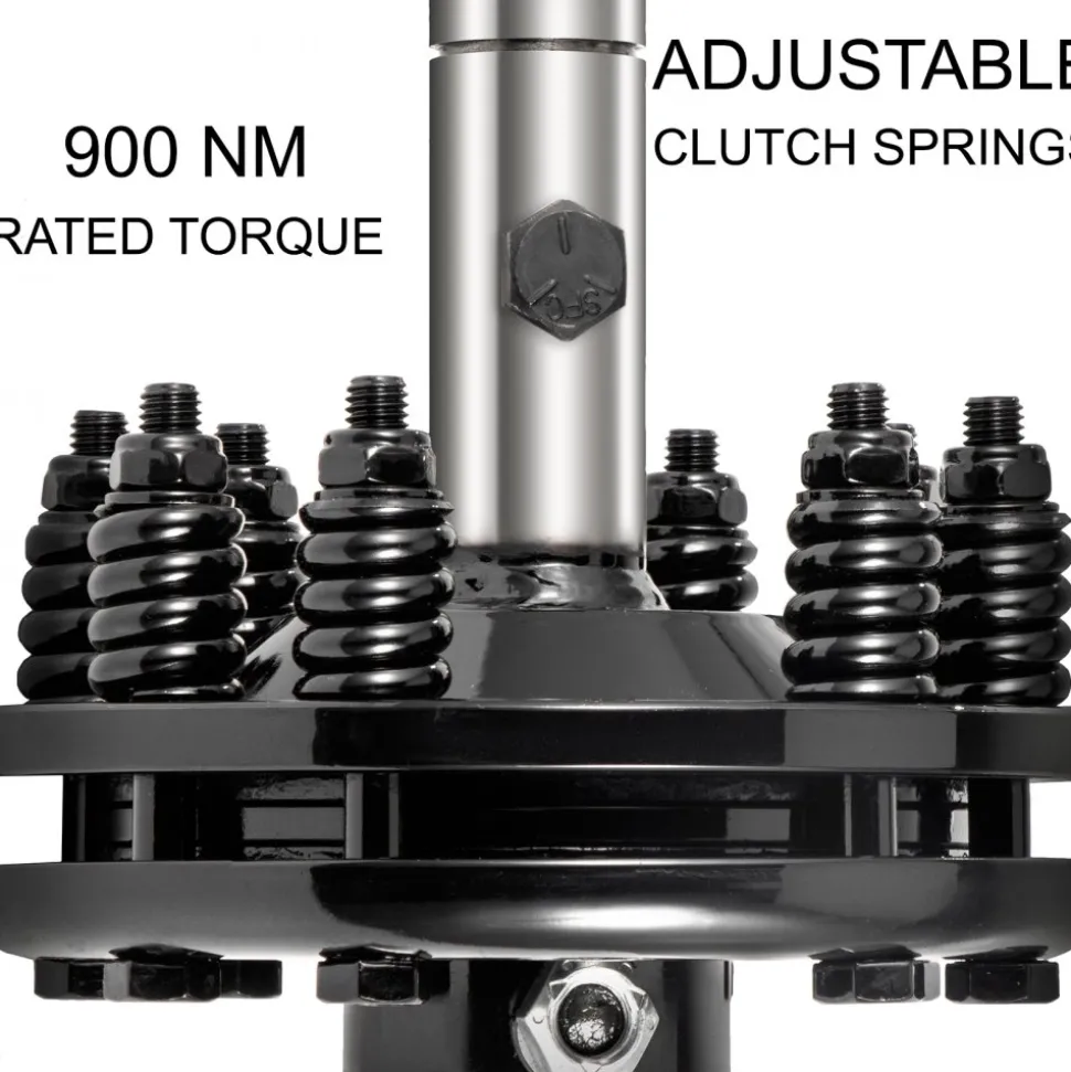 VEVOR Slip Clutch, 1 3/8" PTO Slip Clutch, Smooth Round Ends PTO Friction Clutch, Carburized Steel Tractor Slip Clutch, Adjustable Rotary Cutter Slip Clutch, Black Brush Hog Slip Clutch for PTO Shaft