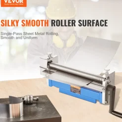 VEVOR Slip Roll Machine, 12.6 inches Forming Width in 20 Gauge Capacity, Sheet Metal Slip Roller Rolling Bending Machine, with 2 Detachable Rollers for Low Carbon Steel Copper Aluminum Alloy Sheet