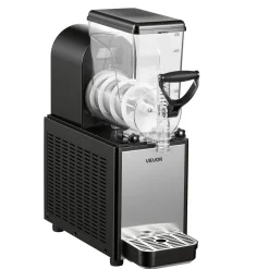 VEVOR Slushie Machine, 6L/1.6Gal Commercial Slushy Maker, Frozen Drink Maker with Self-Cleaning, Margarita Machine for Restaurants Bars Party for Slushie, Margaritas, Milkshake & More