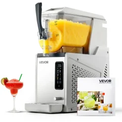 VEVOR Slushie Machine, 3L/100oz No Ice Needed Slushy Machine for Home, Frozen Drink Maker with Single Tank, Margarita Machine with Self-Cleaning, for Frozen Margaritas, Frappés, Milkshake & More