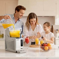 VEVOR Slushie Machine, 3L/100oz No Ice Needed Slushy Machine for Home, Frozen Drink Maker with Single Tank, Margarita Machine with Self-Cleaning, for Frozen Margaritas, Frappés, Milkshake & More