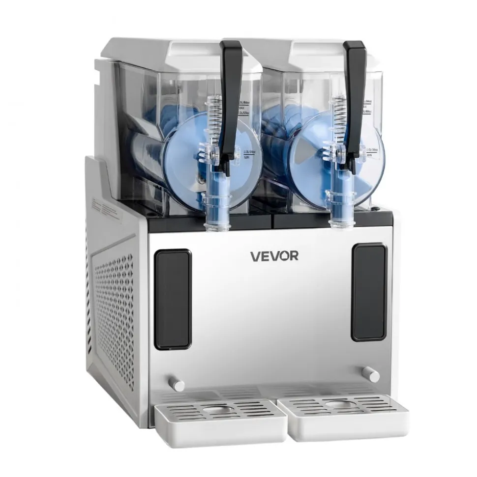 VEVOR Slushie Machine, 3L/100oz x 2 Tank Slushy Machine for Home, No Ice Needed Frozen Drink Maker, Margarita Maker with Self-Cleaning, for Frozen Margaritas, Frappés, Milkshake & More