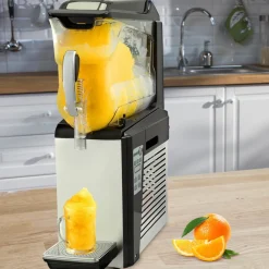VEVOR Slushy Machine, 10L 1 Tank Slushie Machine for Home, 600W Commercial Slushy Machine, machine a slush for Frozen Drinks Automatic Clean, Slushy Machine for Home Supermarkets Cafes Restaurants