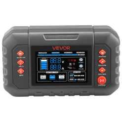 VEVOR Smart Battery Charger, 25A, 6V 12V 24V Ternary Lithium LiFePO4 Lead-Acid (Gel/AGM) Battery Charger, with 3.4-Inch LCD Display, Trickle Charging Maintainer Desulfator, for Car, Boat, Motorcycle