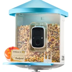 VEVOR Smart Bird Feeder with Camera, 2K HD AI Identify 10,000+ Bird Species, Solar-Powered Bird Watching Camera with Auto Capture & Instant Notify, Wireless Outdoor Ideal Gift for Bird Lovers (Green)