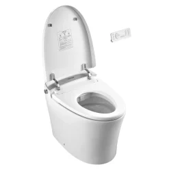 VEVOR Smart Toilet, Air Drying, Elongated Smart Toilet with Heated Seat, Clean Nozzle & Auto Freshening System, Auto Open/Close Toilet with Remote Control & LED Digital Display, Fits for Bathrooms