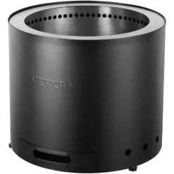 VEVOR Smokeless Fire Pit Stove Bonfire, H: 15.4 in x Dia: 19.3 in ,Wood Burning Fireplaces with Removable Ash Pan, SUS430 Stainless Steel inner Portable Outdoor Firepit, for Outdoor Patio Camping