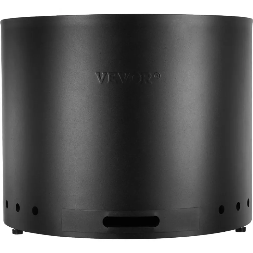 VEVOR Smokeless Fire Pit Stove Bonfire, H: 15.4 in x Dia: 19.3 in ,Wood Burning Fireplaces with Removable Ash Pan, SUS430 Stainless Steel inner Portable Outdoor Firepit, for Outdoor Patio Camping