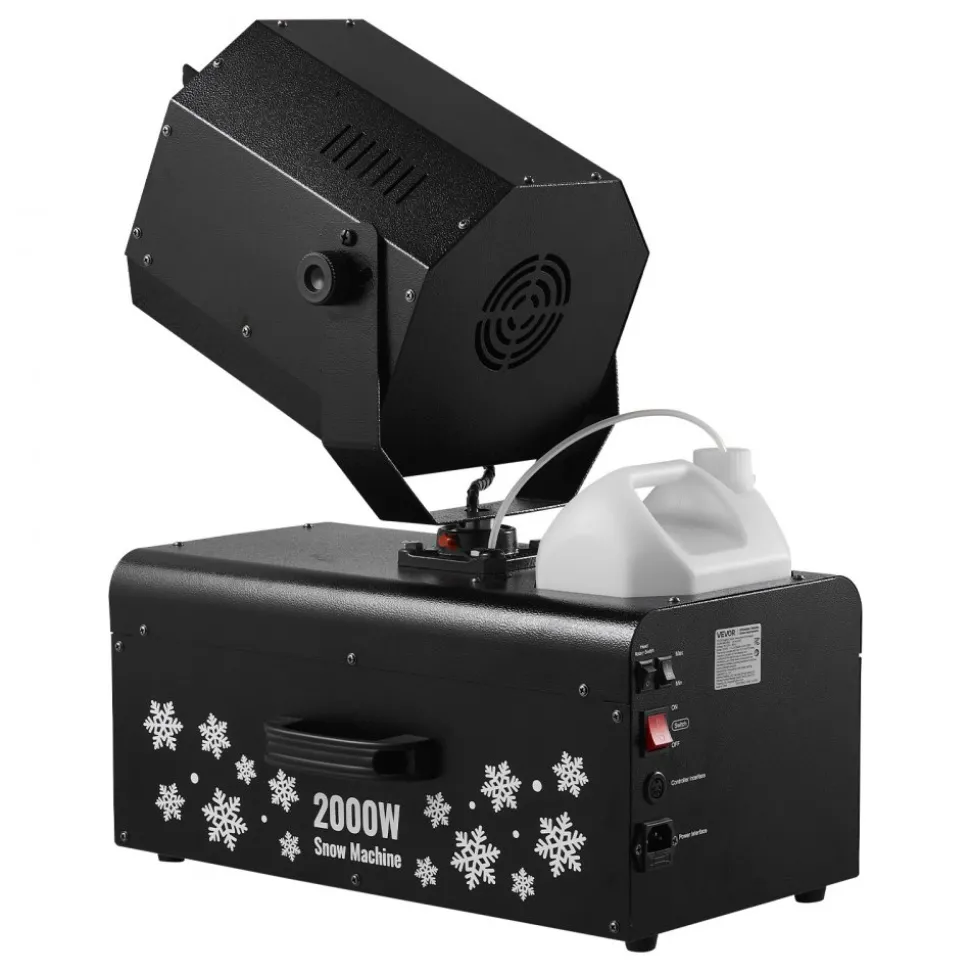 VEVOR Snow Machine, 2000W 90°Shaking Head Snow Maker by Wireless/Wired Remote Control, High Output Snowmaking Machine Coverage up to 25 ㎡ with 5L Tank for Christmas Wedding Parties