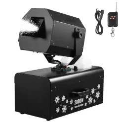 VEVOR Snow Machine, 2000W 90°Shaking Head Snow Maker by Wireless/Wired Remote Control, High Output Snowmaking Machine Coverage up to 25 ㎡ with 5L Tank for Christmas Wedding Parties