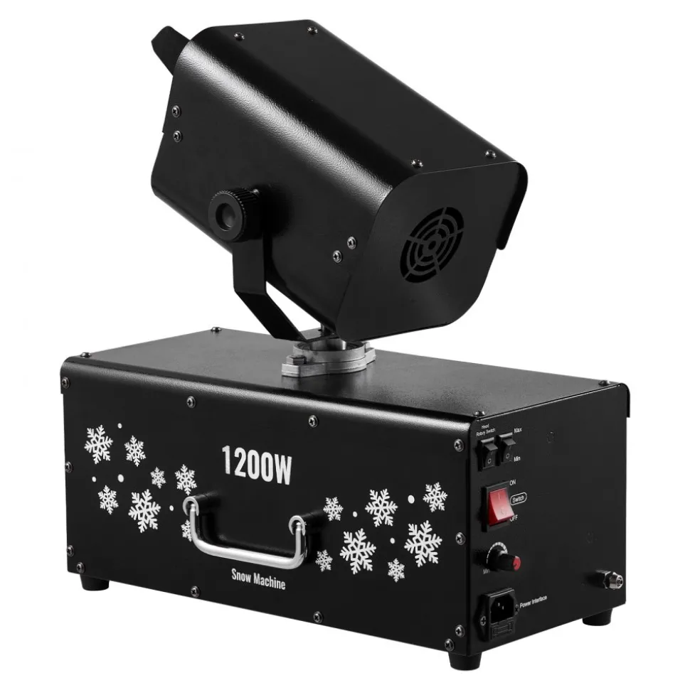 VEVOR Snow Machine, 1200W 90° Shaking Head Snow Maker with Wireless Remote Control, High Output Snowmaking Machine Coverage up to 12 ㎡ for Christmas Wedding Parties Stage Snowflake Effect