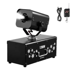 VEVOR Snow Machine, 1200W 90° Shaking Head Snow Maker with Wireless Remote Control, High Output Snowmaking Machine Coverage up to 12 ㎡ for Christmas Wedding Parties Stage Snowflake Effect