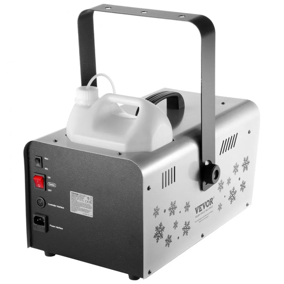 VEVOR Snow Machine, 1500W Snow Maker Machine with 2 Remotes Control and 5L Large Capacity Water Tank, High Output Snowflake Maker Stage Snow Effect for Christmas, Halloween, Wedding, DJ Parties
