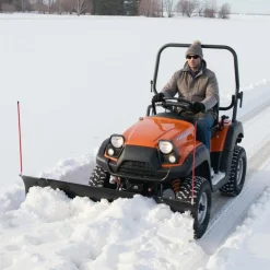 VEVOR Snow Plow Blade, 43 in/72 in Width Adjustable Snow Plow Kit, Easy to Detach, Universal Mount Plowing Attachment with Rubber Flaps, Heavy Duty Steel Blade, Compatible with Most UTV &  ATV