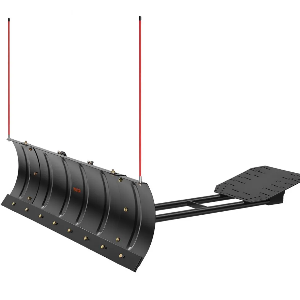 VEVOR Snow Plow Kit 43 in/60 in Width Adjustable Universal Plow Attachment, for Most ATVs and UTVs, Height & Left-Right Adjustable, 3 Mount Options, Steel ATV Scrape Blade, Efficient Snows Clearing