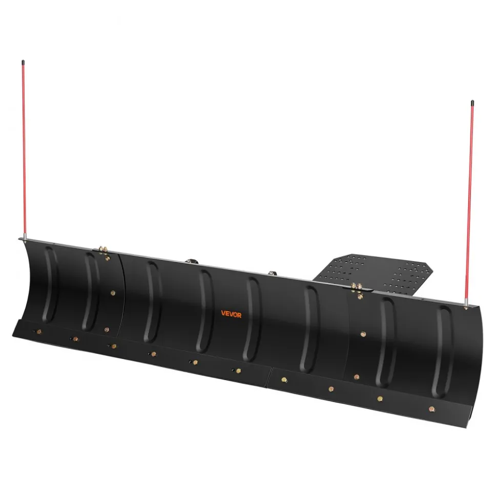 VEVOR Snow Plow Kit 43 in/72 in Width Adjustable Universal Plow Attachment, for Most ATVs and UTVs, Height & Left-Right Adjustable, 3 Mount Options, Steel ATV Scrape Blade, Efficient Snows Clearing