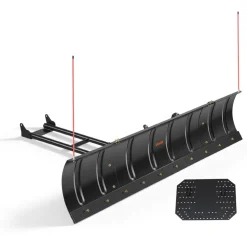 VEVOR Snow Plow Kit 43 in/72 in Width Adjustable Universal Plow Attachment, for Most ATVs and UTVs, Height & Left-Right Adjustable, 3 Mount Options, Steel ATV Scrape Blade, Efficient Snows Clearing