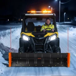 VEVOR Snow Plow Kit 43 in/60 in Width Adjustable Plow Attachment Side Wings, for Most ATVs & UTVs, Height & Left-Right Adjustable, 3 Mount Options, Universal Steel ATV Scrape Blade, Efficient Clearing
