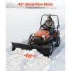 VEVOR Snow Plow Kit, 48in Universal Snow Plow Attachment, Height & Left-Right Adjustable, Quick To Detach, Steel ATV Scrape Blade, 3 Mount Options, Efficient Snows Clearing, for Most ATVs & UTVs