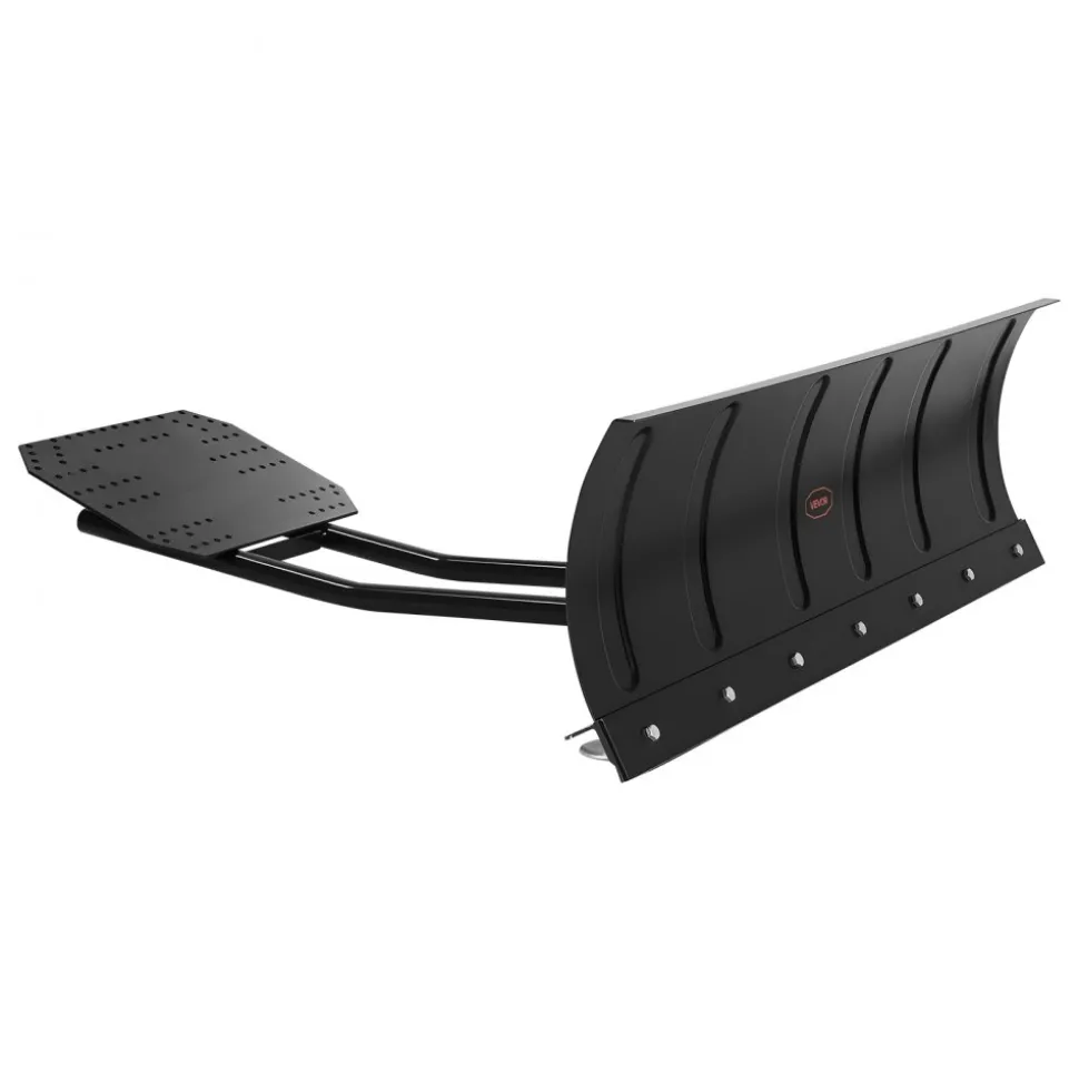 VEVOR Snow Plow Kit, 48in Universal Snow Plow Attachment, Height & Left-Right Adjustable, Quick To Detach, Steel ATV Scrape Blade, 3 Mount Options, Efficient Snows Clearing, for Most ATVs & UTVs