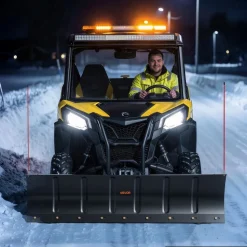 VEVOR Snow Plow Kit 60 in Universal Plow Attachment 3 Mount Options Black, for Most ATVs and UTVs, Height & Left-Right Adjustable, Quick to Detach, Steel ATV Scrape Blade, Efficient Snows Clearing