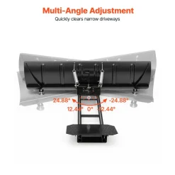 VEVOR Snow Plow Kit 60 in Universal Plow Attachment 3 Mount Options Black, for Most ATVs and UTVs, Height & Left-Right Adjustable, Quick to Detach, Steel ATV Scrape Blade, Efficient Snows Clearing