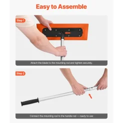 VEVOR Snow Roof Rake, 4ft Long Reach Car Roof Snow Scraper, 17.7 in Foam Blade for No Scratches, Non-Slip Handle, Lightweight Snows Removal Tool for Vehicle Garage Rooftop Leaves Debris Clearing
