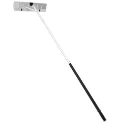 VEVOR Snow Roof Rake, 26 in Aluminum Blade, 7.5-20 ft Adjustable Roof Snow Scraper with Wheels, Anti-Slip Handle Snows Removal Tool, Lightweight House Rooftop Rake for Leaves Debris Removal