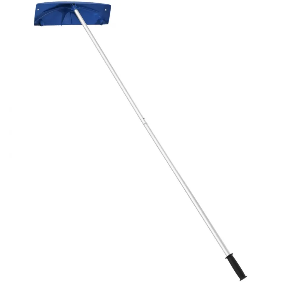 VEVOR Snow Roof Rake, 24 in PP Plastic Blade, 3.8-18.2 ft Adjustable Roof Snow Scraper with Wheels, Anti-Slip Handle Snows Removal Tool, Lightweight House Rooftop Rake for Leaves Debris Removal