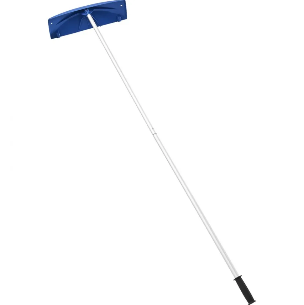 VEVOR Snow Roof Rake, 24 in PP Plastic Blade, 3.8-18.2 ft Adjustable Roof Snow Scraper with Wheels, Anti-Slip Handle Snows Removal Tool, Lightweight House Rooftop Rake for Leaves Debris Removal