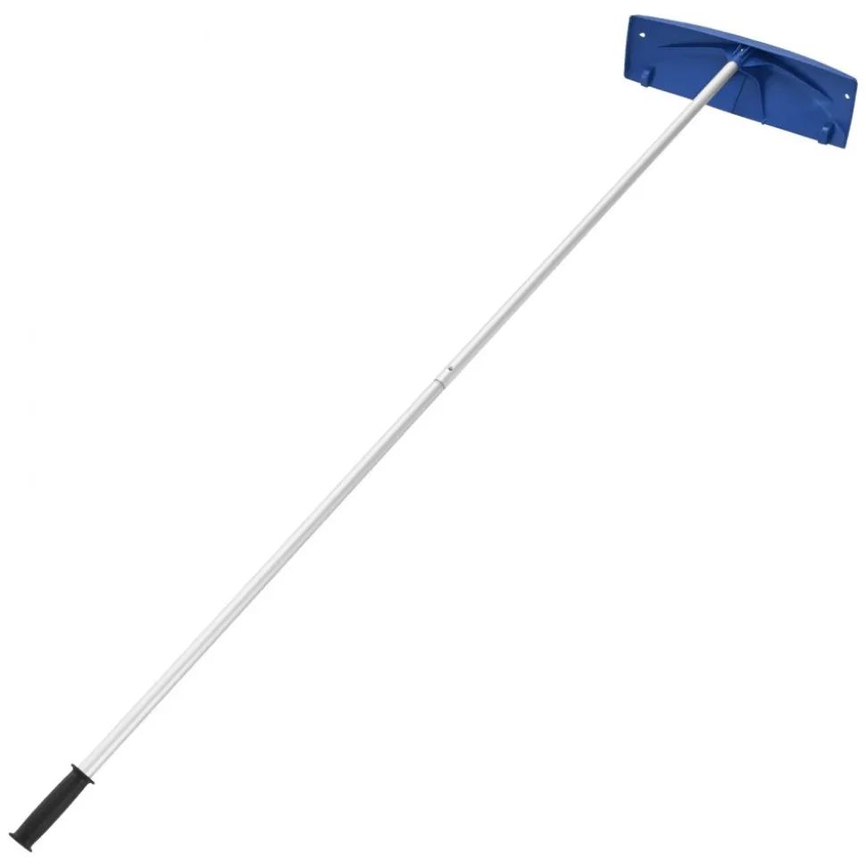 VEVOR Snow Roof Rake, 24 in PP Plastic Blade, 3.8-18.2 ft Adjustable Roof Snow Scraper with Wheels, Anti-Slip Handle Snows Removal Tool, Lightweight House Rooftop Rake for Leaves Debris Removal