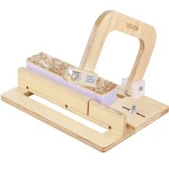 VEVOR Soap Cutter, 0-2 inch Adjustable Thickness, Wood Soap Slicer with Stainless Steel Adjustable Wire Tension, with Extra Wires, Multi Handmade Cutter for Candles, DIY Making Cutting Tool