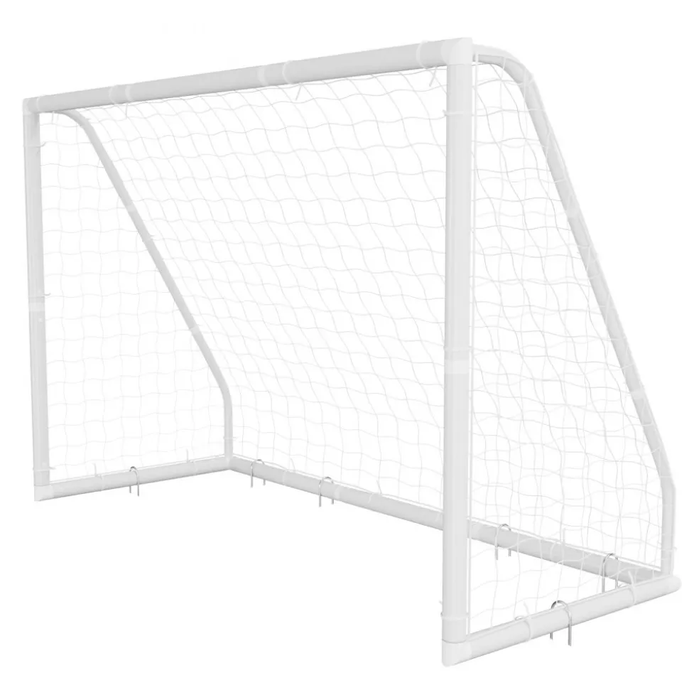 VEVOR Soccer Goal 10 x 6.5 FT PVC Soccer Goal for Backyard with PE Net, Portable & Weatherproof Set, with High-Strength PE Net, Target, Cones, for Kids & Adults Outdoor Backyard Practice Training
