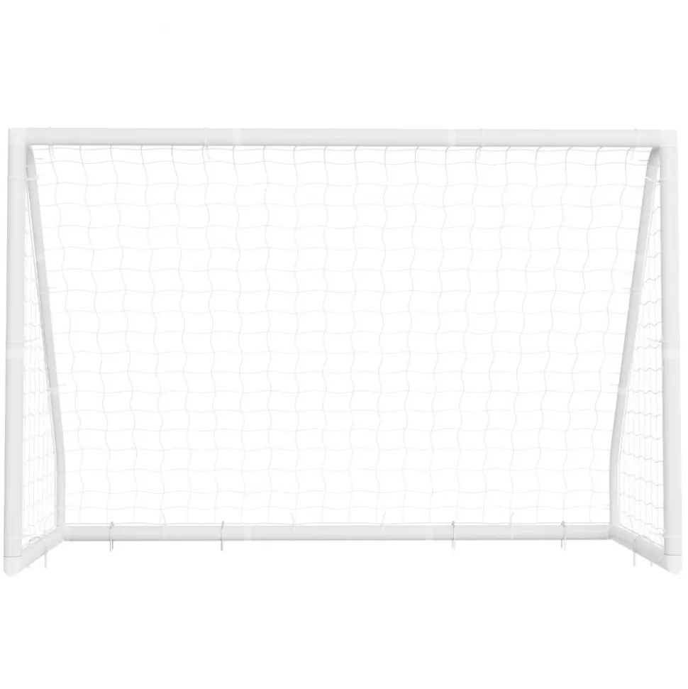 VEVOR Soccer Goal 10 x 6.5 FT PVC Soccer Goal for Backyard with PE Net, Portable & Weatherproof Set, with High-Strength PE Net, Target, Cones, for Kids & Adults Outdoor Backyard Practice Training