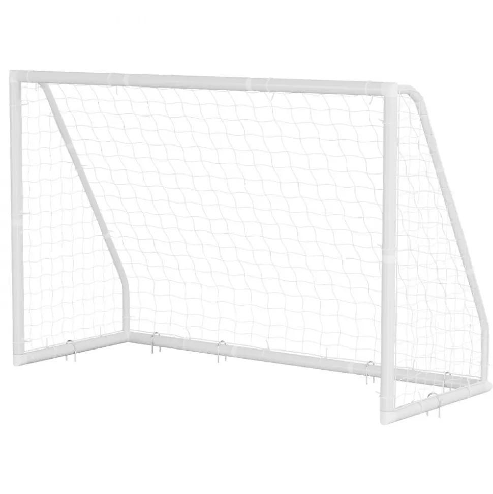 VEVOR Soccer Goal 10 x 6.5 FT PVC Soccer Goal for Backyard with PE Net, Portable & Weatherproof Set, with High-Strength PE Net, Target, Cones, for Kids & Adults Outdoor Backyard Practice Training
