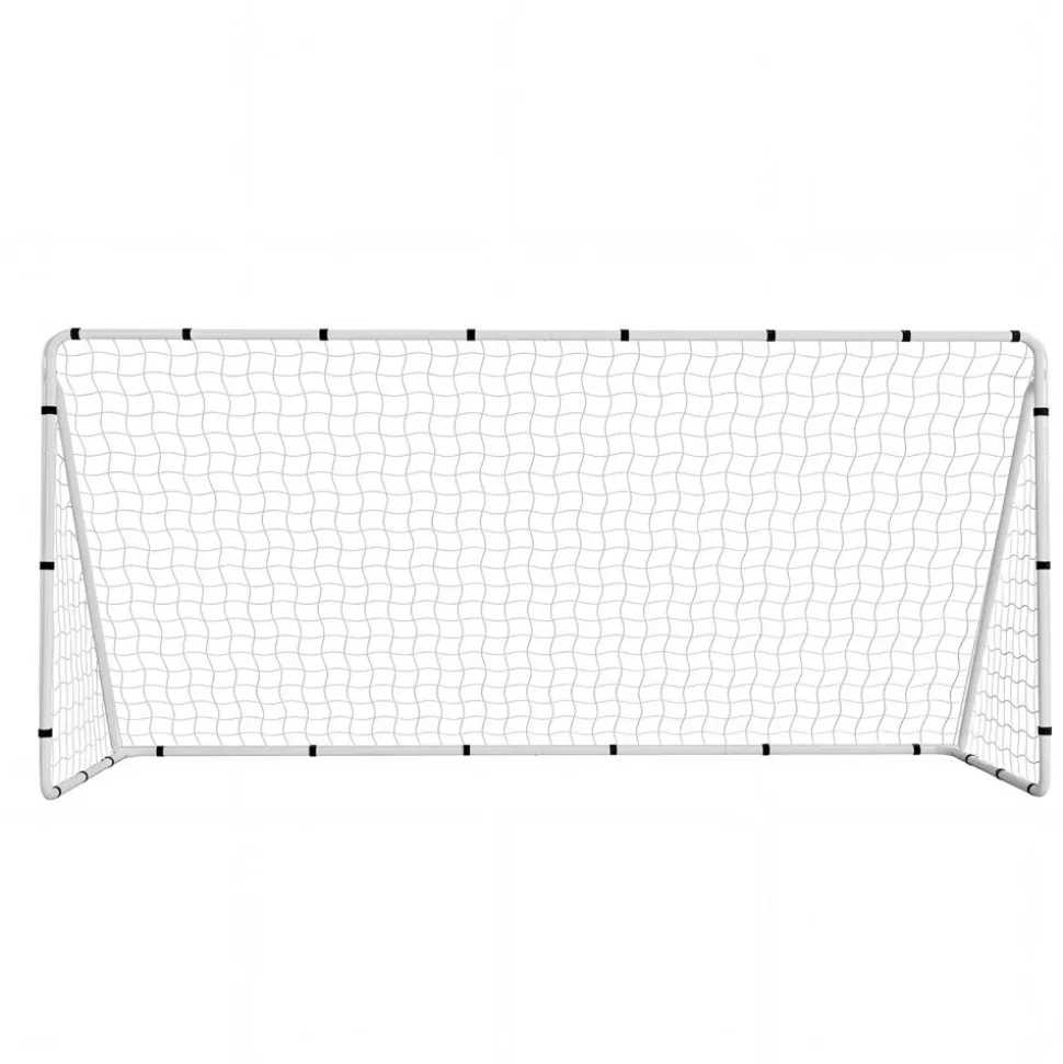 VEVOR Soccer Goal 12 x 6 FT Soccer Goal for Backyard with Iron Frame PE Net, Portable & Durable Set, High-Strength Net, Ground Stakes, Straps, for Youth & Adults Outdoor Backyard Practice Training
