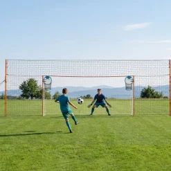 VEVOR Soccer Goal 16 x 7 FT Soccer Goal for Backyard with Iron Frame PE Net, Durable Backstop, Target Net, Ground Stakes, Ropes, for Youth & Adults, Outdoor Sports, Backyard Games, Practice Training