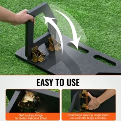VEVOR Soccer Rebounder Board, 40"X16" Portable Soccer Wall with 2 Angles Rebound, Foldable HDPE Kickback Rebound Board, Soccer Training Equipment for Kids and Adults, Passing & Shooting Practice