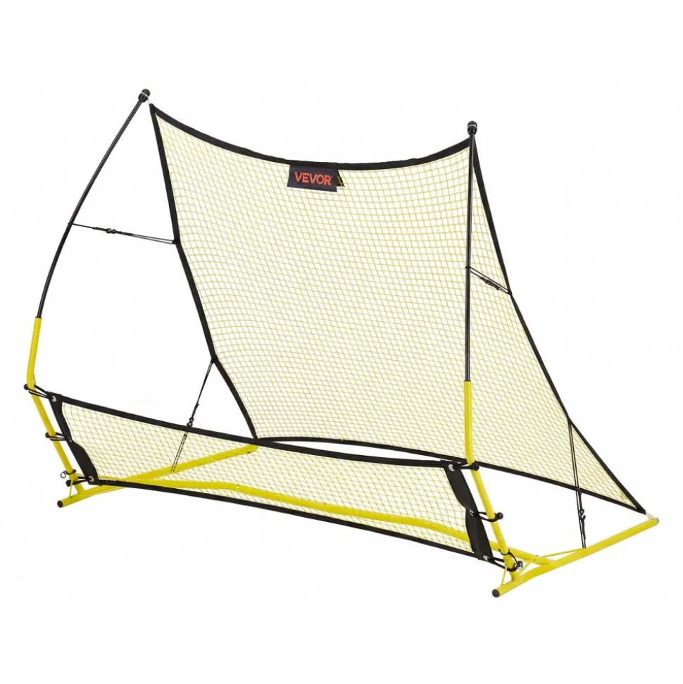 VEVOR Soccer Rebounder Net, 2-in-1 Soccer Goal Rebounder, Thickened Fiberglass Poles Iron Pipe for Team Solo Control, Passing Practice, Easy Setup Ball Training Equipment for Teens & Adults, 72" x 43"